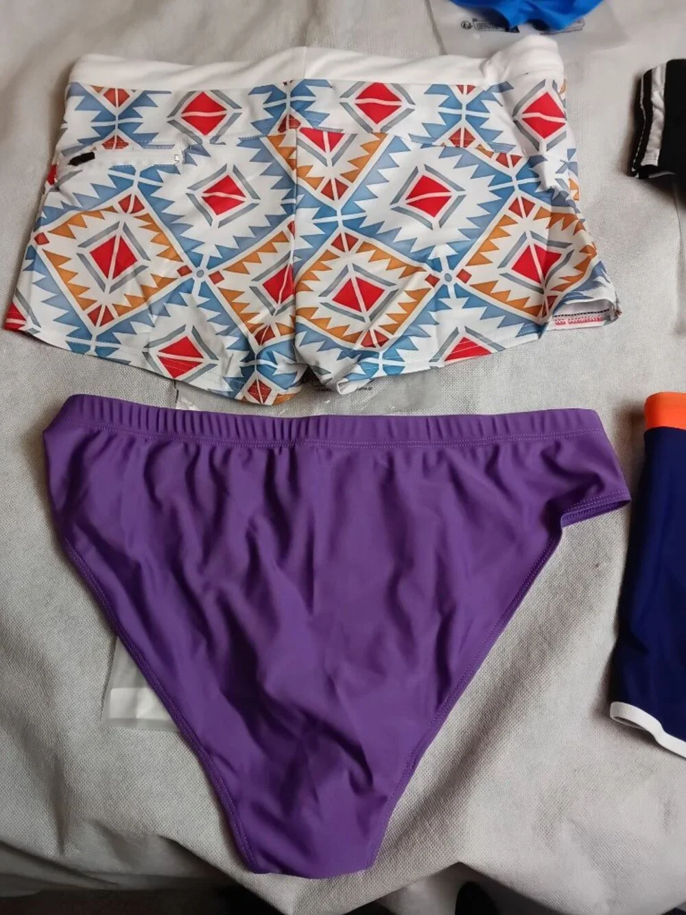 5 pc Lot Mens Bathing Suit Swim Briefs XXL NEW Solid Aztec Monster